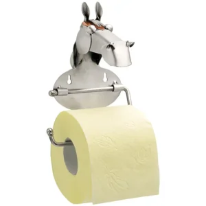 Schraubenmännchen Toilettenpapierhalter mit Pferdekopf