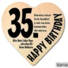 Herz Holzschild mit Wunschtext Geschenk zum 35. Geburtstag