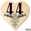 Herz Holzschild mit Wunschtext Geschenk zum 44. Geburtstag