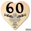 Herz Holzschild mit Wunschtext Geschenk zum 60. Geburtstag