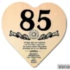 Herz Holzschild mit Wunschtext Geschenk zum 85. Geburtstag