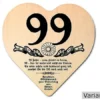 Herz Holzschild mit Wunschtext Geschenk zum 99. Geburtstag