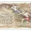 Sportbild Tennis auf Antikpapier im A4-Format