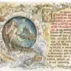 Sternbild Jungfrau auf Antikpapier im A4-Format