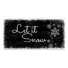Weihnachtsdeko Schneegestöber - Schild mit Wunschtext - Farbe schwarz - Format 30 x 15 cm