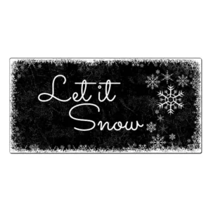 Weihnachtsdeko Schneegestöber - Schild mit Wunschtext - Farbe schwarz - Format 30 x 15 cm