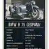 Oldtimer-Ausstellungsschild für Motorräder 200 x 300mm black vintage