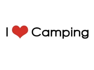 Aufkleber - I love Camping - 30 cm