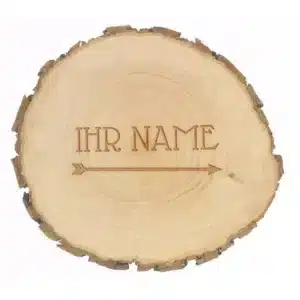 Baumscheibe mit Namensgravur