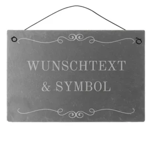 Dekoschild aus Schiefer 30 x 20 cm mit Wunschtext