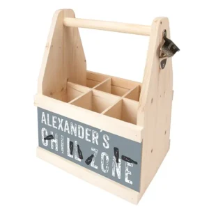 Beer Caddy mit Name - Chill Zone