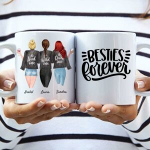 Beste Freundinnen - Personalisierte Tasse (3 Personen)