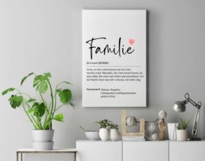 Familie Definition - Personalisierter Kunstdruck