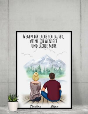 Pärchen - Personalisierter Kunstdruck (Poster
