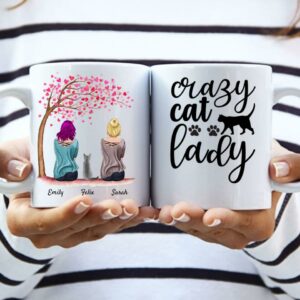 Frauen mit Katzen - Personalisierte Tasse