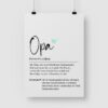 Opa Definition - Personalisiertes Poster